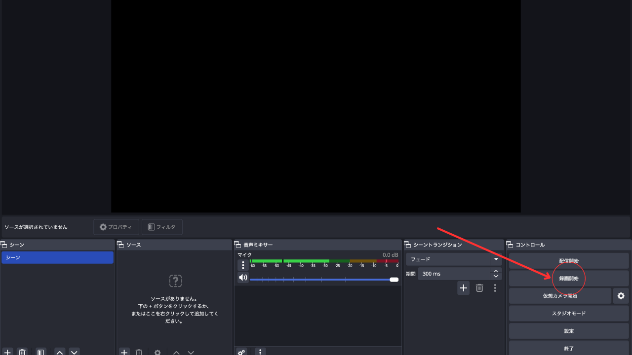 録画を開始する