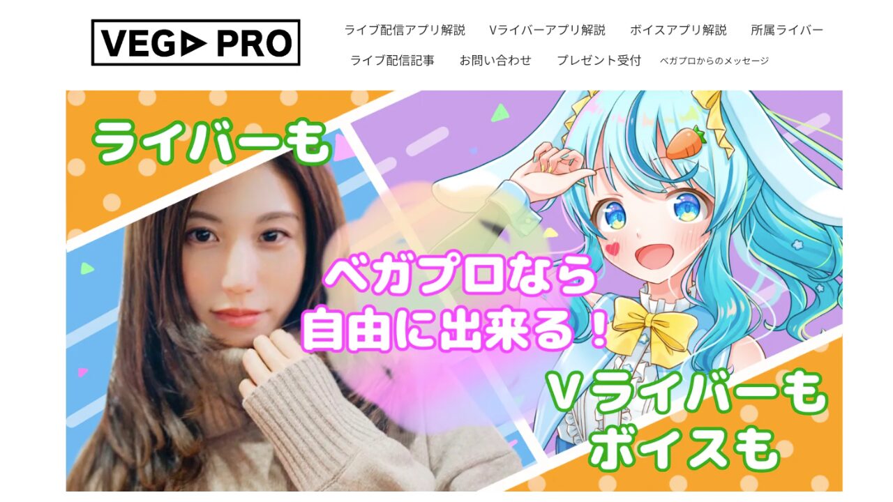 ベガプロモーションのホームページ画像